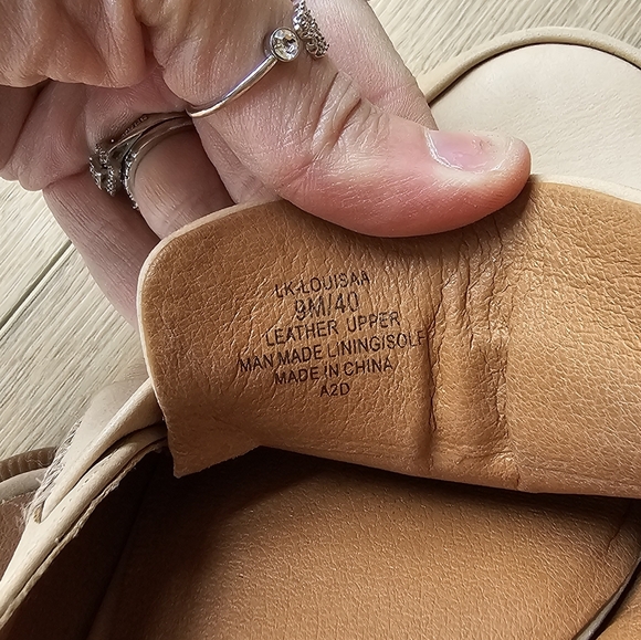 LUCKY BRAND Louisaa Slingback Loafer In Cannellini Sumhaz Nappa Calf Leather - Picture 9 of 9